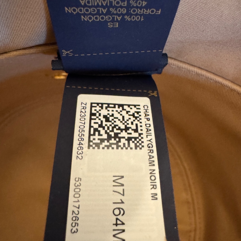 LOUIS VUITTON Bucket Hat Daily Glam Black Beige M7164M MED - Picture 10 of 13